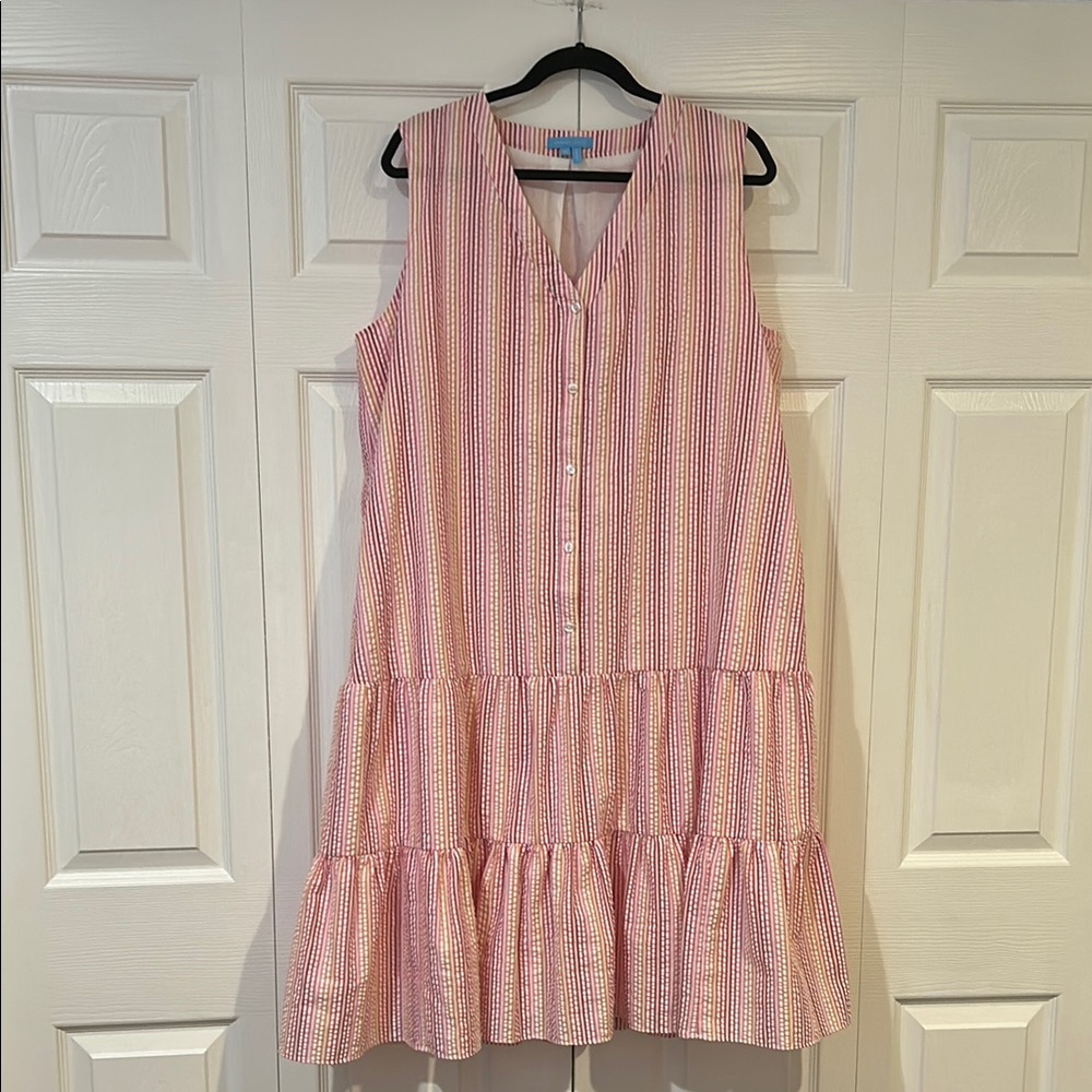 Draper James Striped Sleeveless Midi Sundress